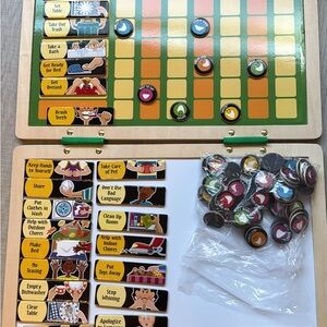 Children's Responsibility Chart with Magnetic Tokens